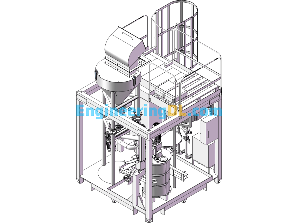 Detailed 3D Model Of The Mixer SolidWorks, 3D Exported Free Download