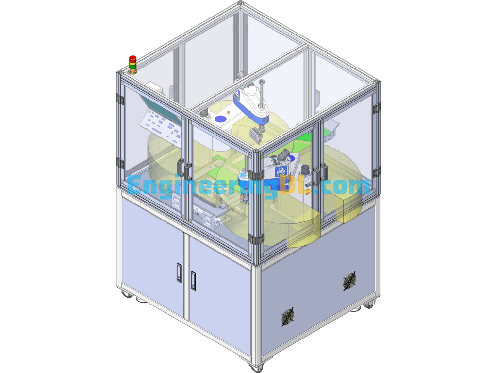 Automatic Pallet Placement Equipment For Washing Machines SolidWorks, 3D Exported Free Download