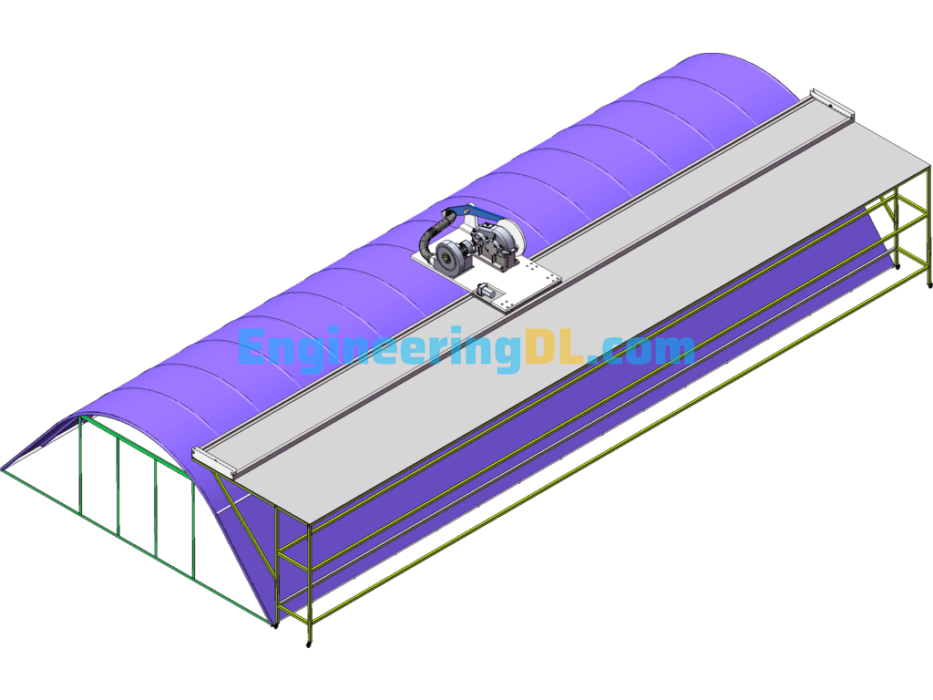 Design Of Greenhouse Snow Removal Device (3D+CAD+Manual) SolidWorks, AutoCAD, 3D Exported Free Download