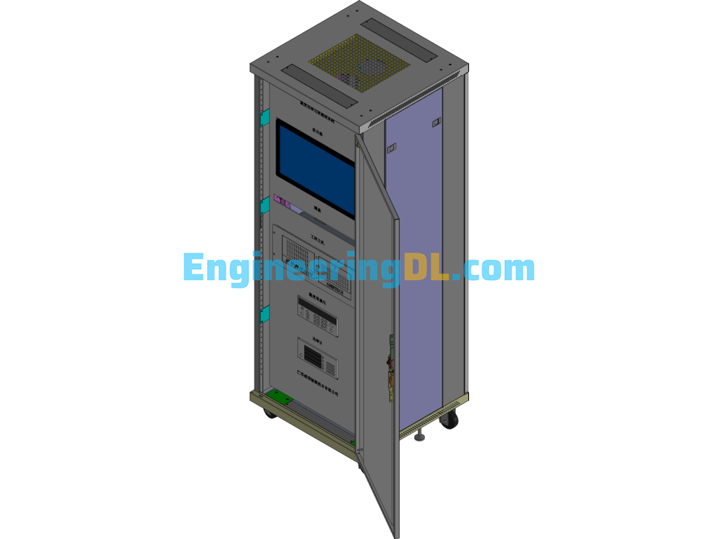 Temperature And Power Recording Integrated Test Equipment 3D Exported Free Download