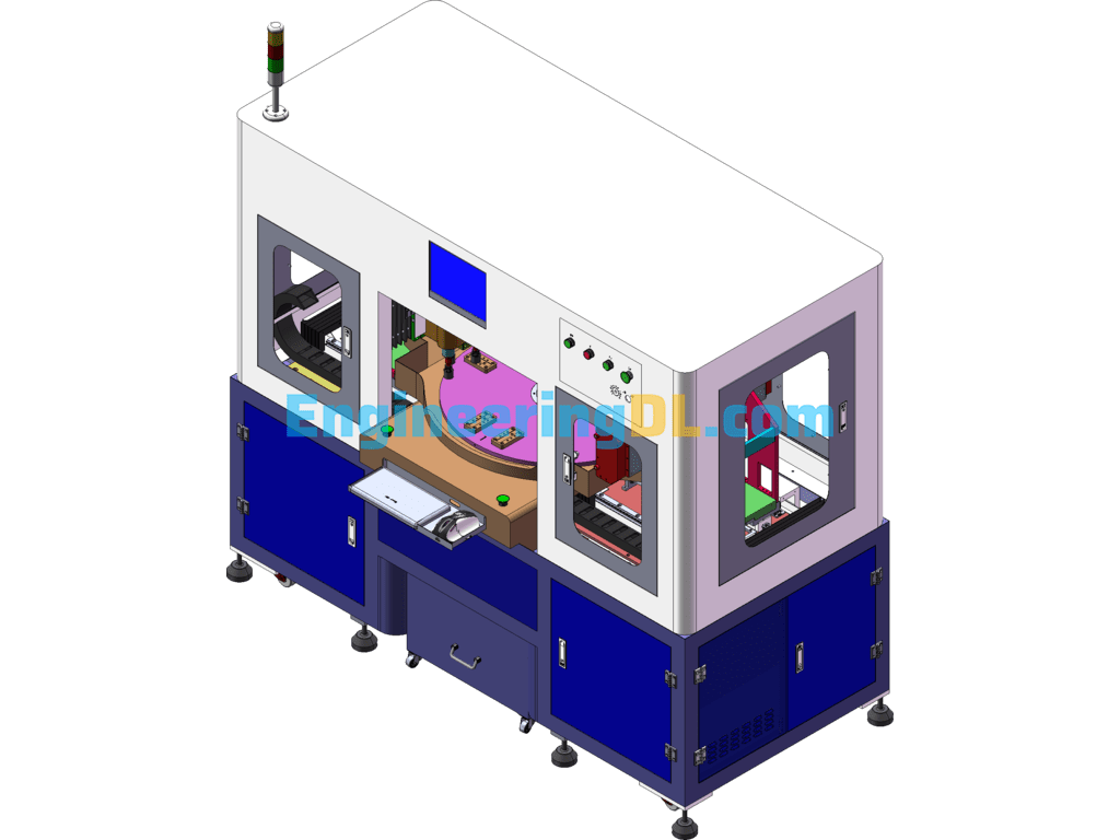 Wet Automatic CNC Grinding Machine Precision Metal Shell Product Surface Grinding And Polishing Machine Drawings Include A Full Set Of 3D Drawings And 2D Engineering Drawings SolidWorks Free Download