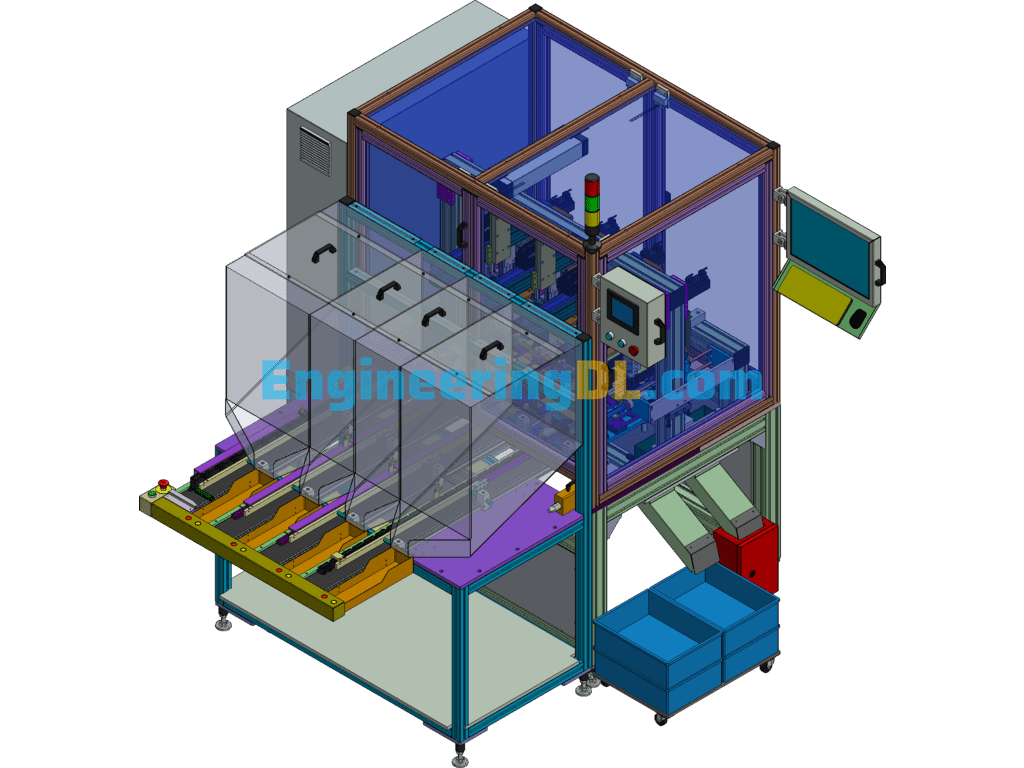 Filter Box Automatic Assembly Machine 3D Exported Free Download