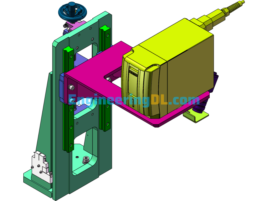 Laser Marking Machine Adjustment Mechanism 3D Exported Free Download