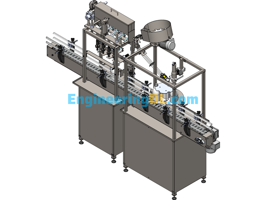 Filling And Capping Automatic Line SolidWorks, 3D Exported Free Download