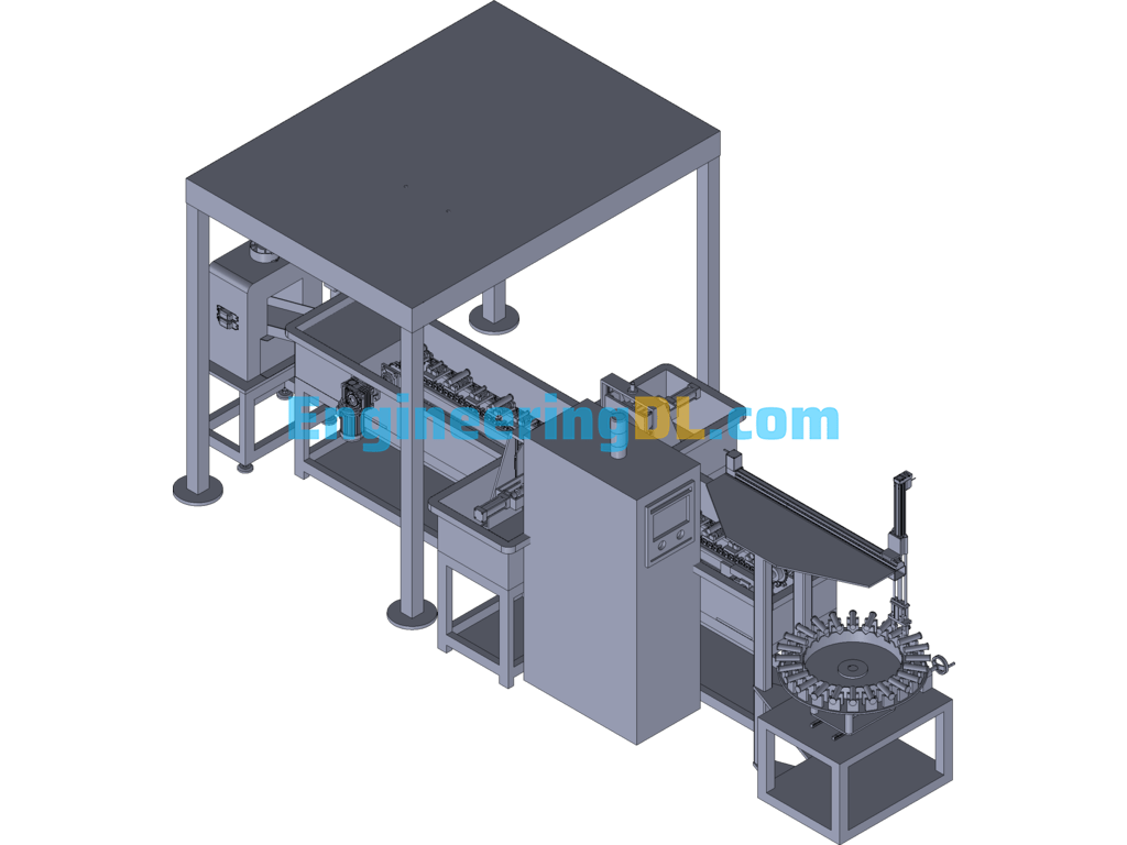 Train Garden Pin Automatic Inspection Machine 3D Exported Free Download