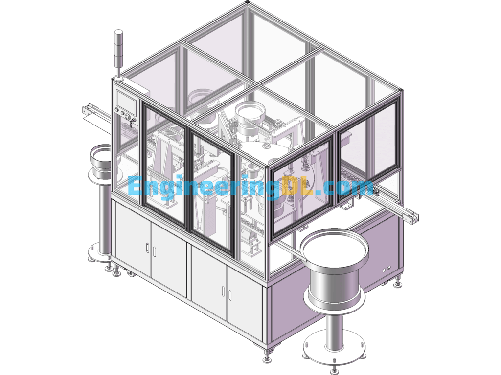 Lamp Head Automatic Assembly Machine SolidWorks Free Download