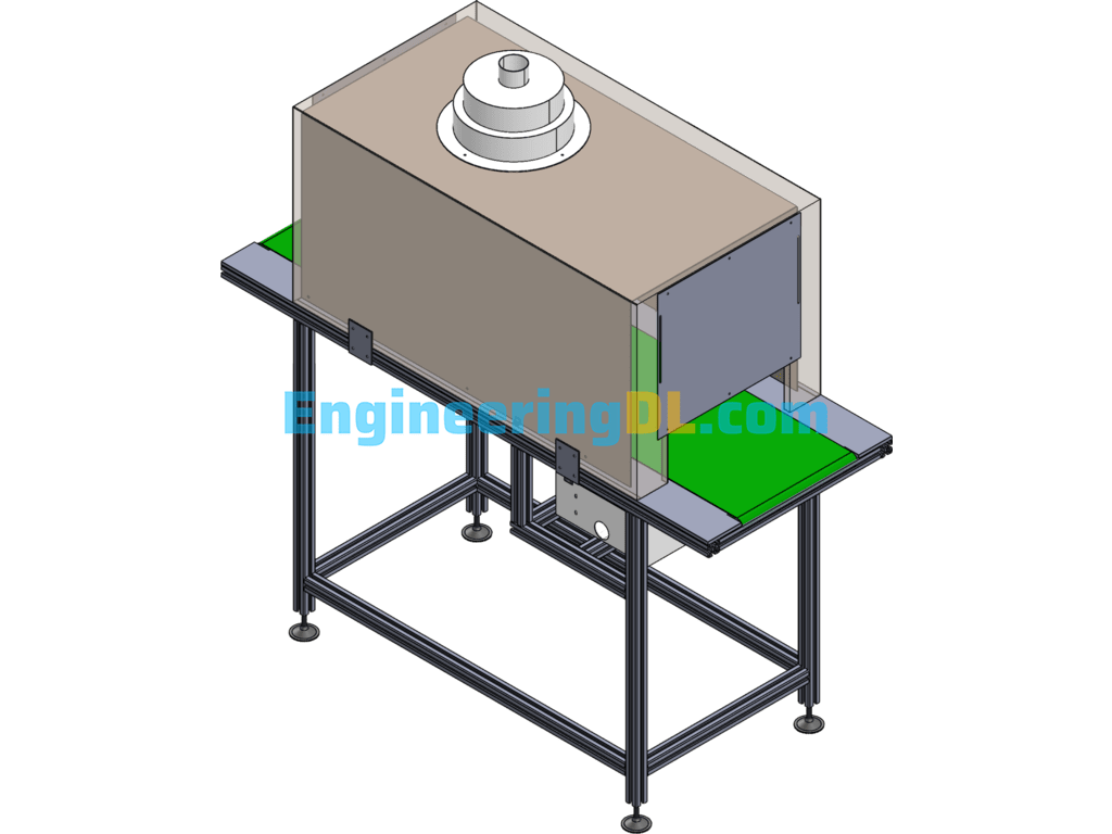 Drying Line Design Model SolidWorks, 3D Exported Free Download