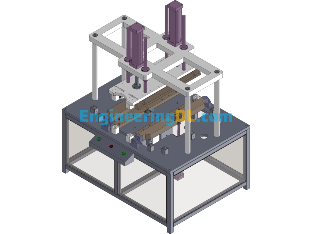 Water Heater Liner Bending Machine SolidWorks, 3D Exported Free Download