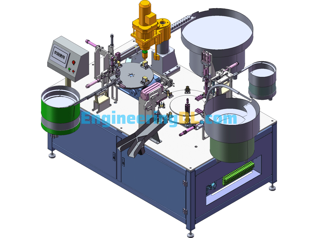 Water Heater Solenoid Valve Automatic Assembly Machine SolidWorks, AutoCAD, 3D Exported Free Download