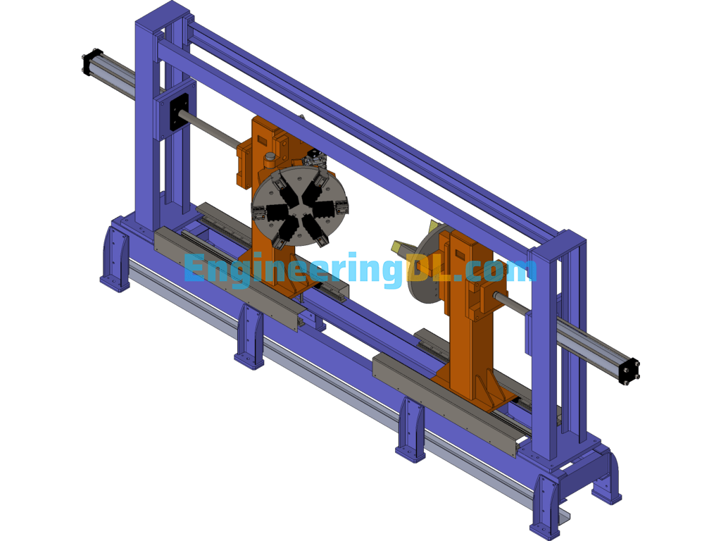 Water Heater Cylinder Bottom Cover Press Fitting Machine 3D Exported Free Download