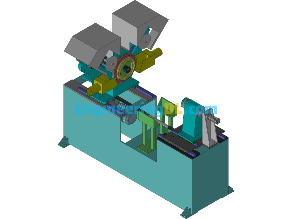 Water Heater Cylinder Bottom Cover Grinding Machine 3D Exported Free Download