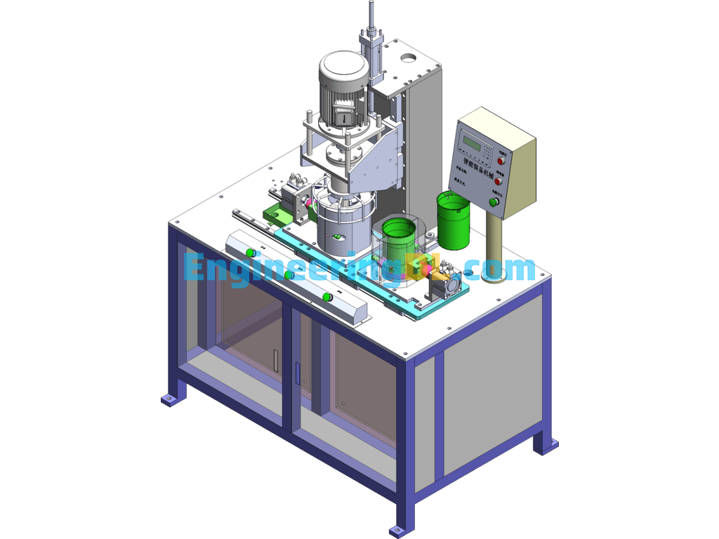 Hot Water Pot Automatic Crimping Machine SolidWorks, 3D Exported Free Download