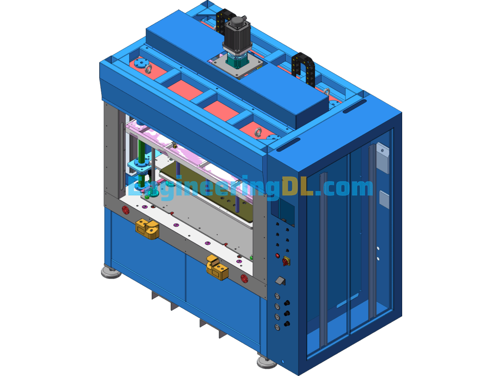 Hot Riveting Welding Machine (Double Filament Drive Hot Melt Machine) SolidWorks, 3D Exported Free Download