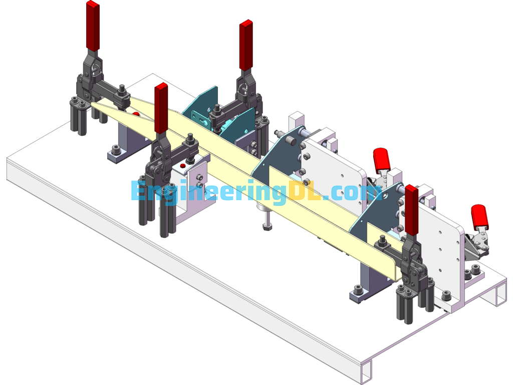Welding Tooling Back Frame Reinforcement Right (Japan Yarakumo Wuxi Factory) SolidWorks, 3D Exported Free Download