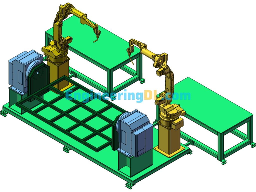 Welding Robots SolidWorks, 3D Exported Free Download