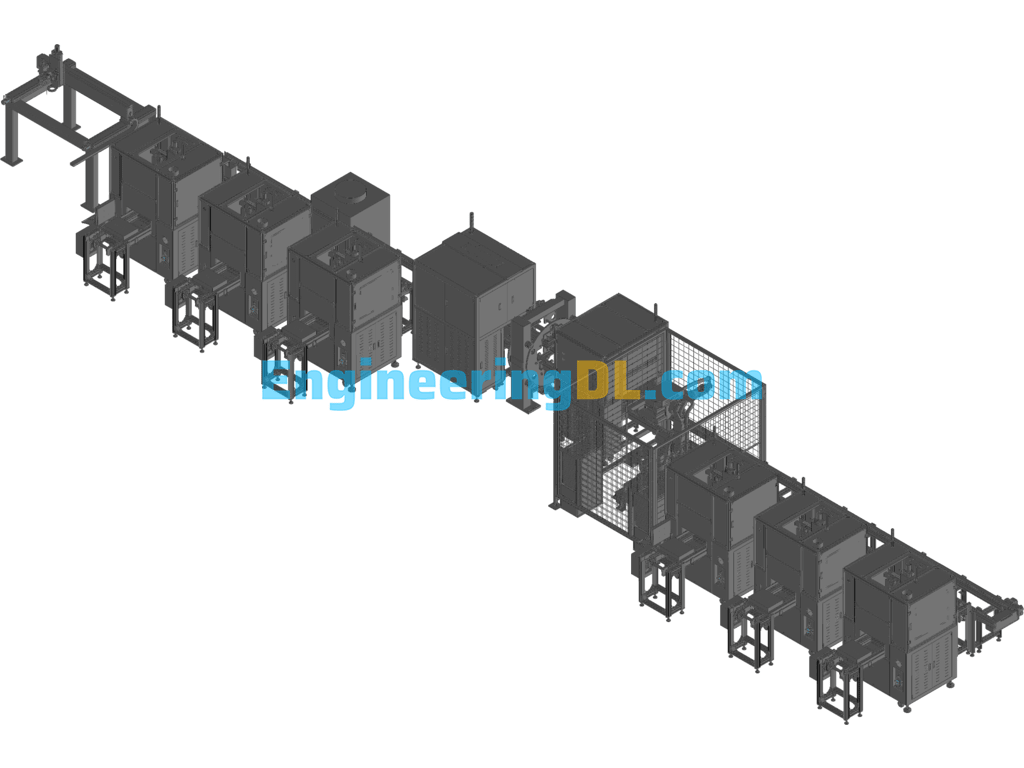 Welding And Cleaning Line 3D Exported Free Download