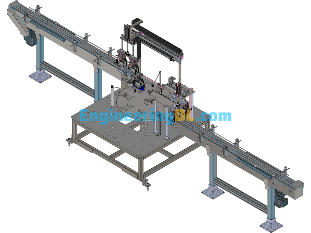 Gas Meter Rocker Loading And Pressing Machine SolidWorks, 3D Exported Free Download