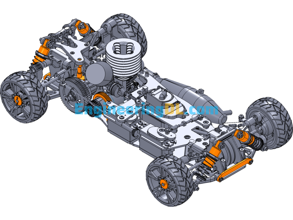 Fuel Car (Racing) SolidWorks, eDrawings, 3D Exported Free Download