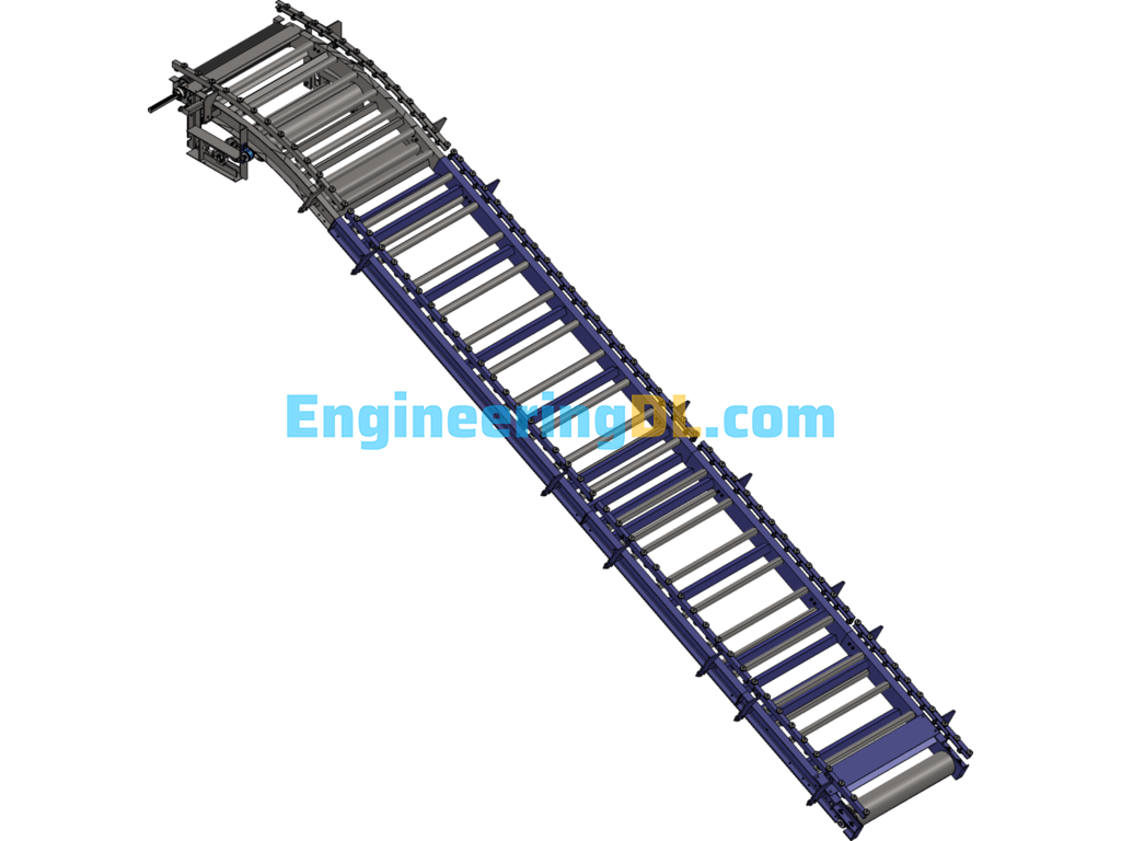 Climbing Conveyor Belt SolidWorks Free Download