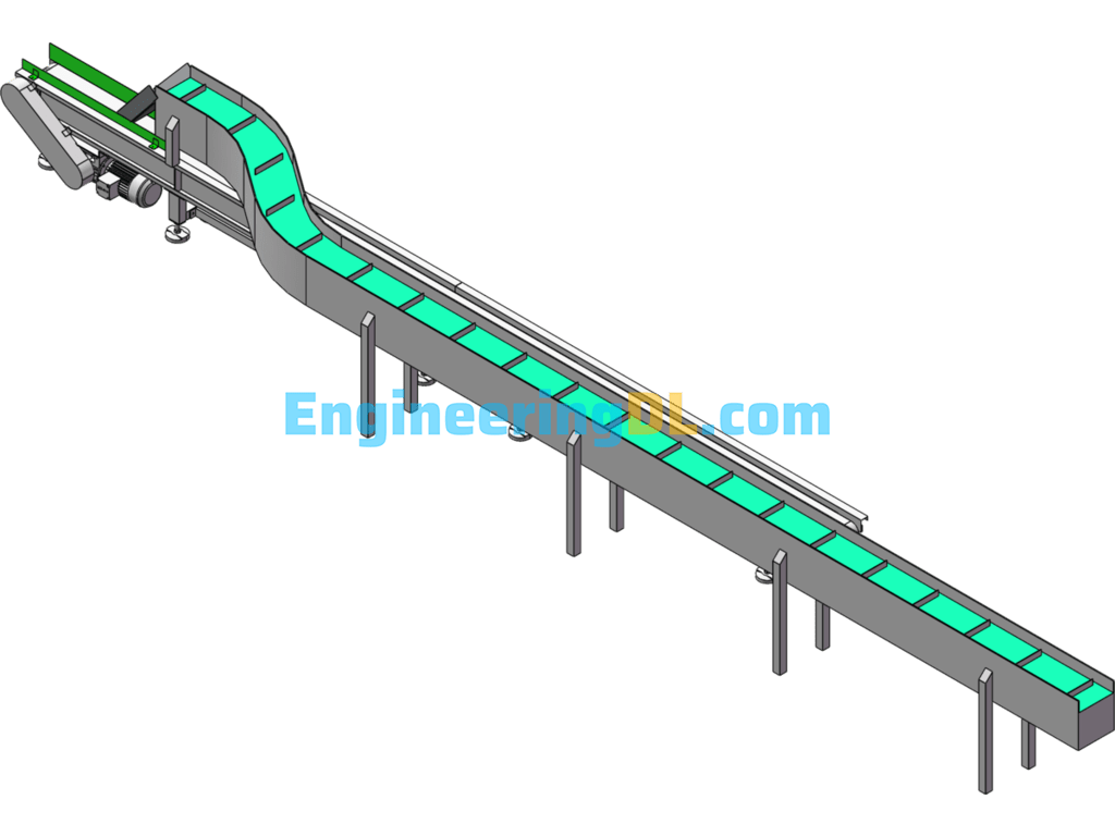Climbing Convergence Conveyor SolidWorks Free Download