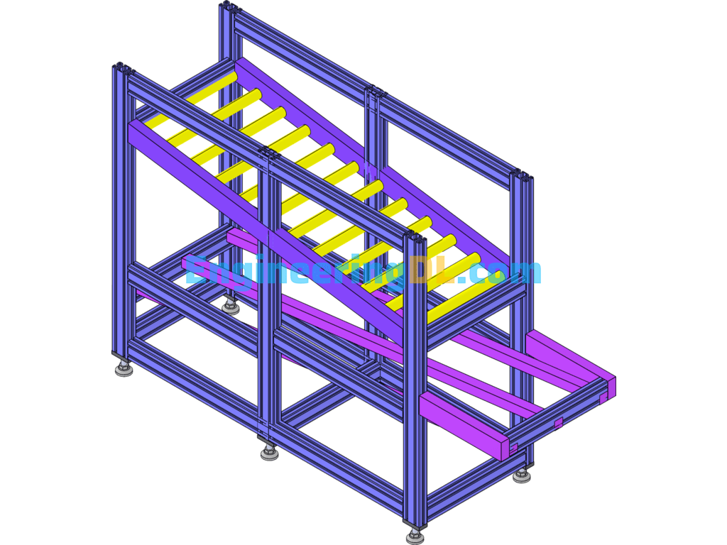 Material Placement Rack SolidWorks, 3D Exported Free Download