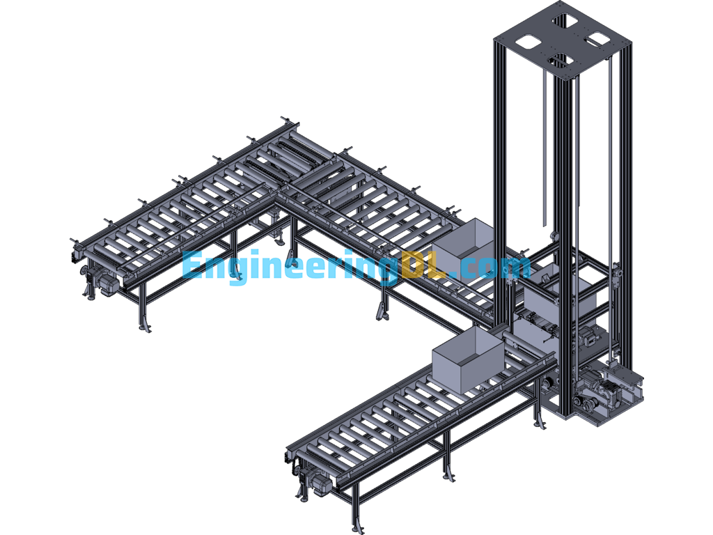 Logistics And Storage Lift + Jacking And Transplanting Mechanism 3D Exported Free Download
