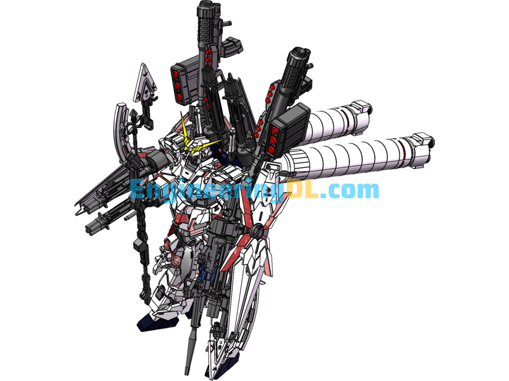 Unicorn Gundam FA Robot SolidWorks Free Download