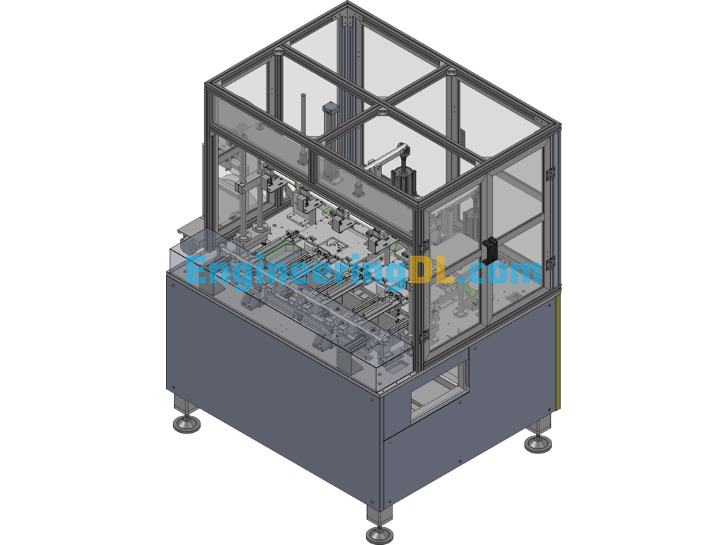 Toy Packaging Parts Punching And Hot Pressing Machine SolidWorks Free Download