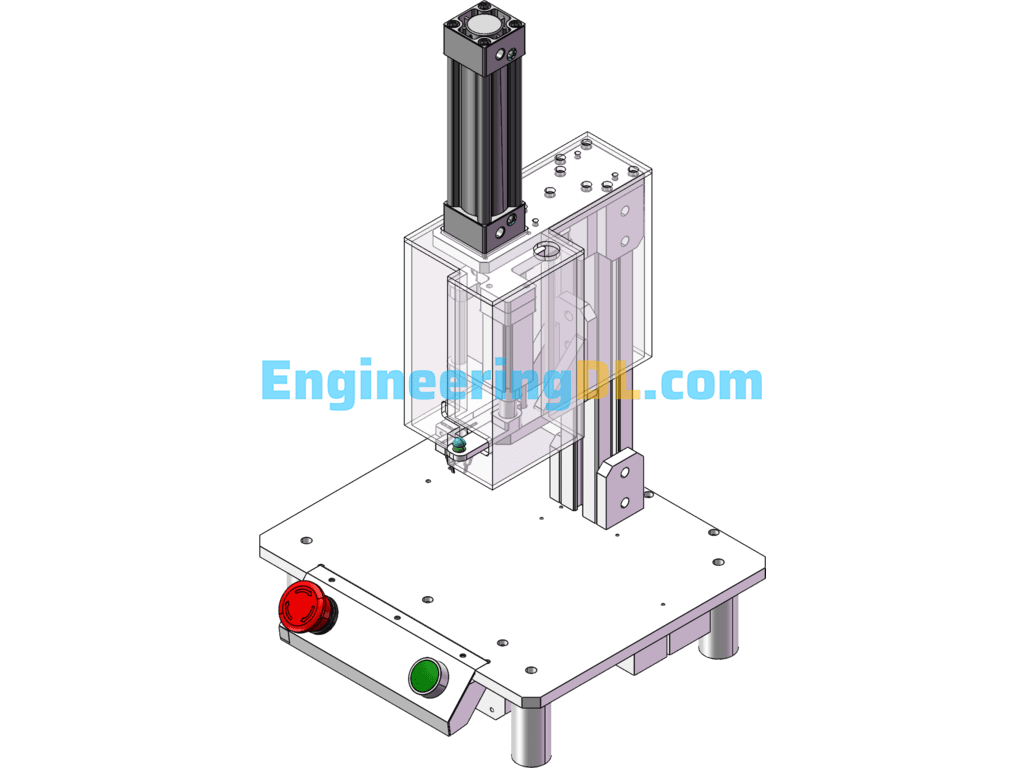Toy Semi-Automatic Eyelet Punching Machine SolidWorks, 3D Exported Free Download
