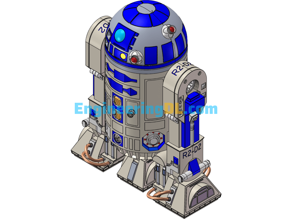Toy Robot Model SolidWorks, 3D Exported Free Download