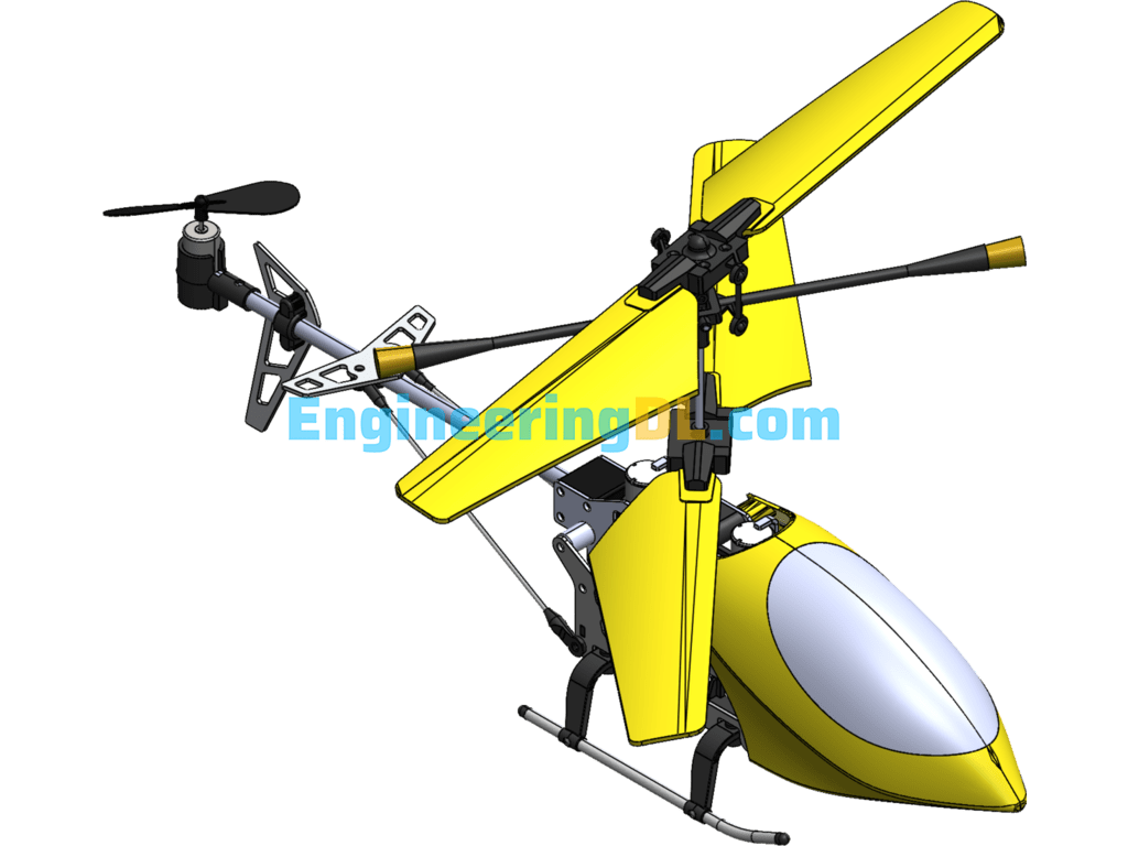 Toy Helicopter Model SolidWorks Free Download