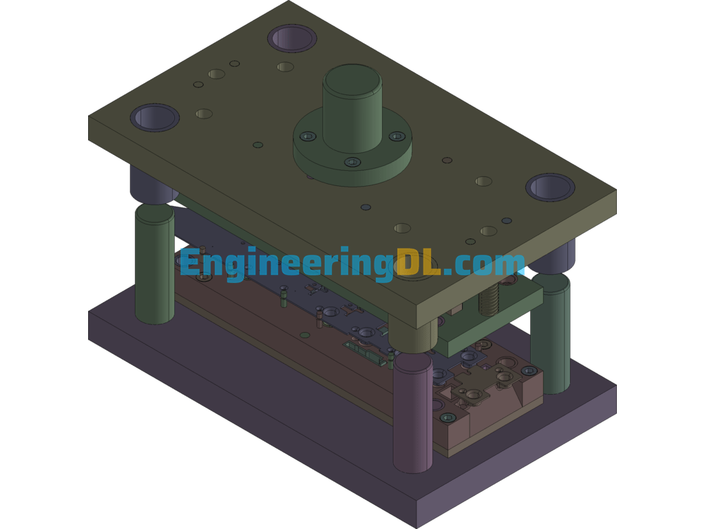 Toy Car Gear Holder Progressive Die 3D Exported Free Download