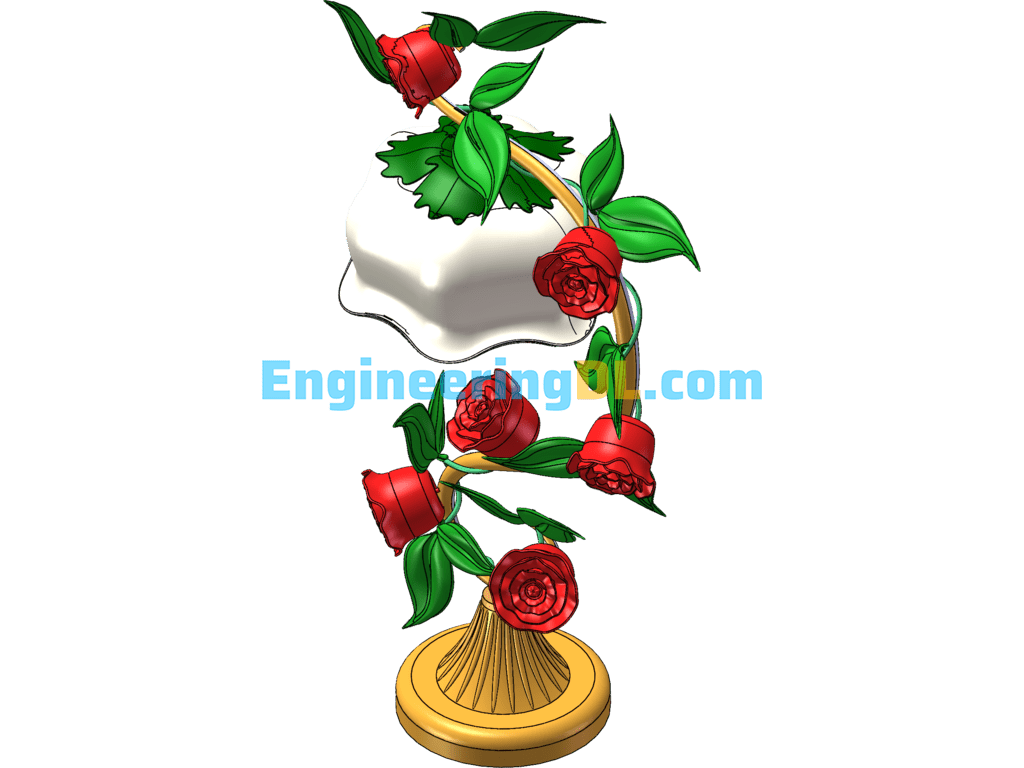Rose Lamp SolidWorks Free Download