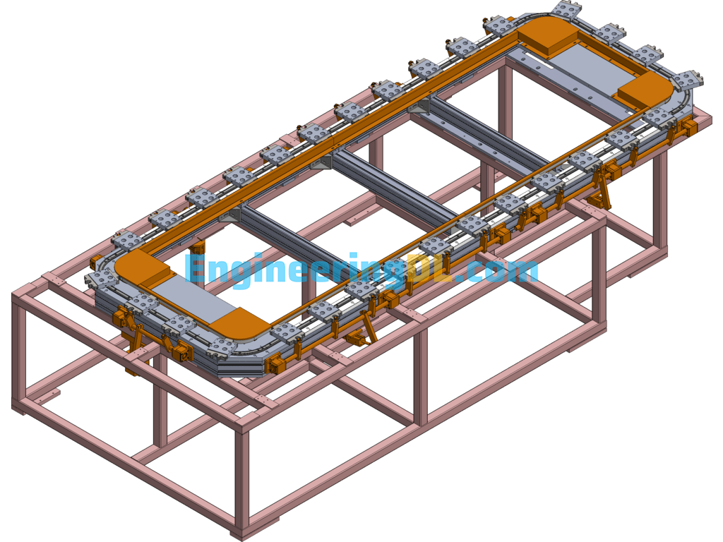 Ring Guide Can Be Assembled Conveyor SolidWorks, 3D Exported Free Download