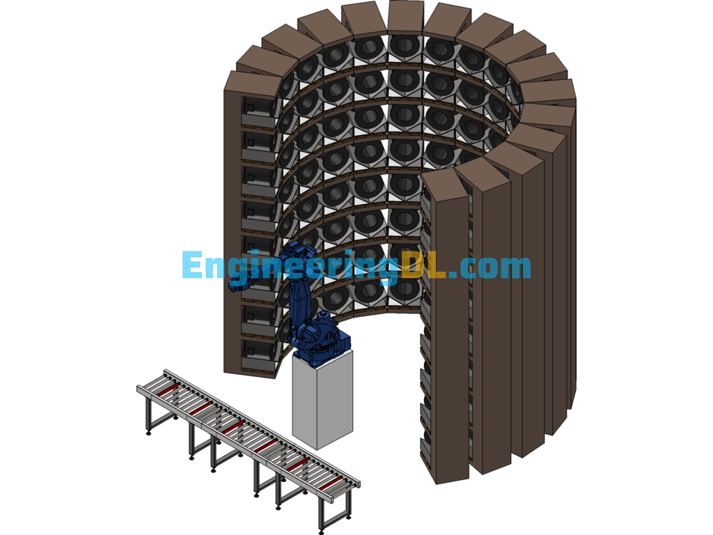 Toroidal Line Body Cache Model SolidWorks, 3D Exported Free Download