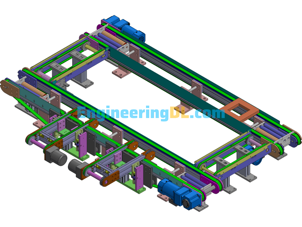 Ring Conveyor Line 3D Exported Free Download
