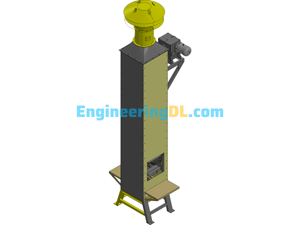 Ring Chain Vertical Continuous Lift Hoist 3D Exported Free Download