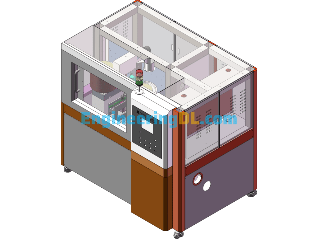Glass Circumferential Polishing Machine (Automated Glass Perimeter Polishing Machine And Equipment) SolidWorks Free Download