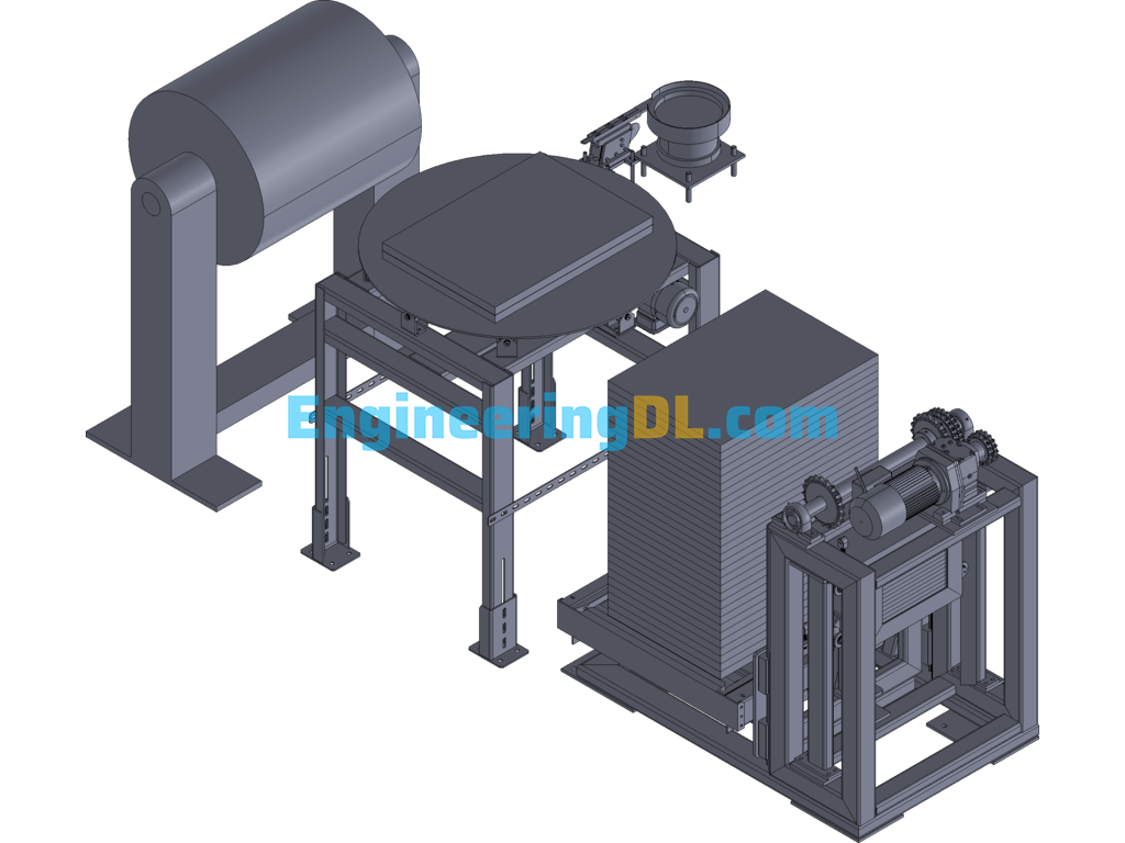 Glass Paper Clip Assembly Machine 3D Exported Free Download