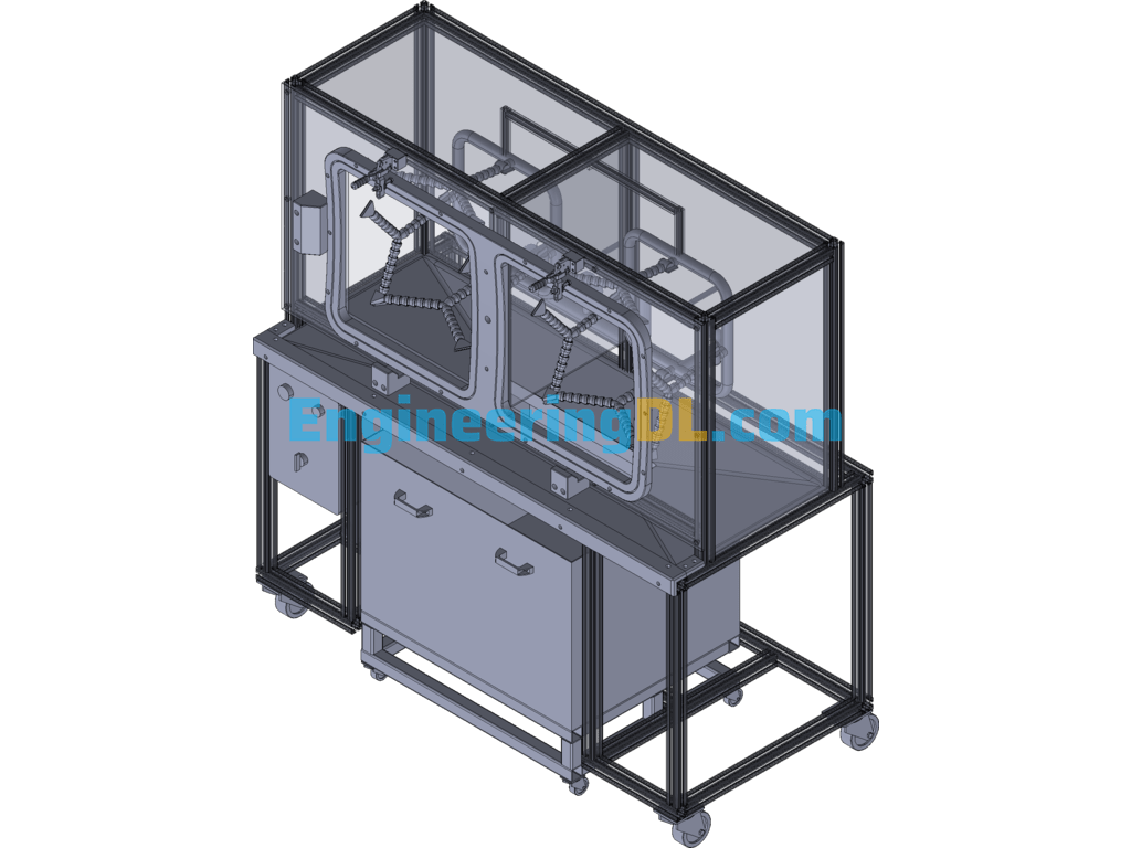 Glass Water Test Bench 3D Exported Free Download