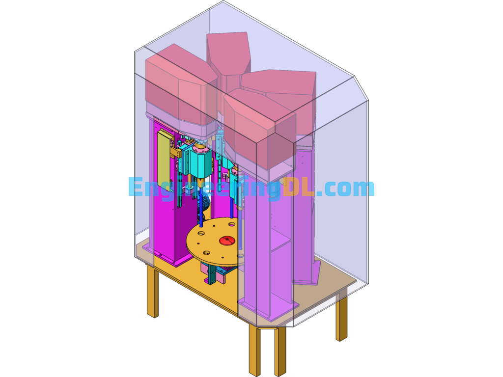 Honing Machine SolidWorks, 3D Exported Free Download
