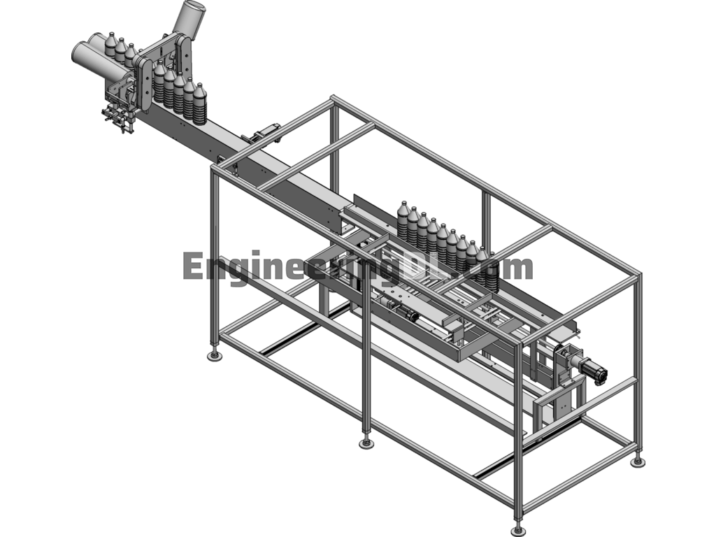 Bottle Packing Machine 3D Model SolidWorks, 3D Exported Free Download