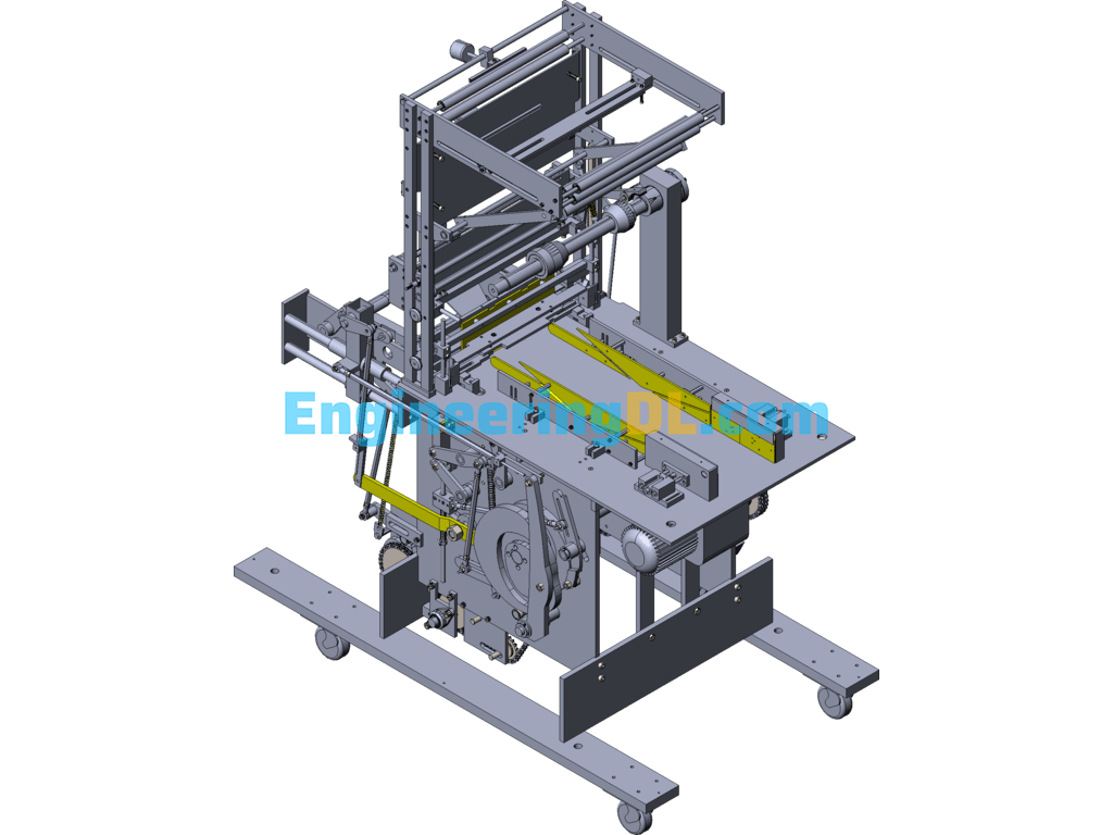 Automatic Packaging Machine For Household Goods (Cam And Linkage Mechanism) SolidWorks, 3D Exported Free Download