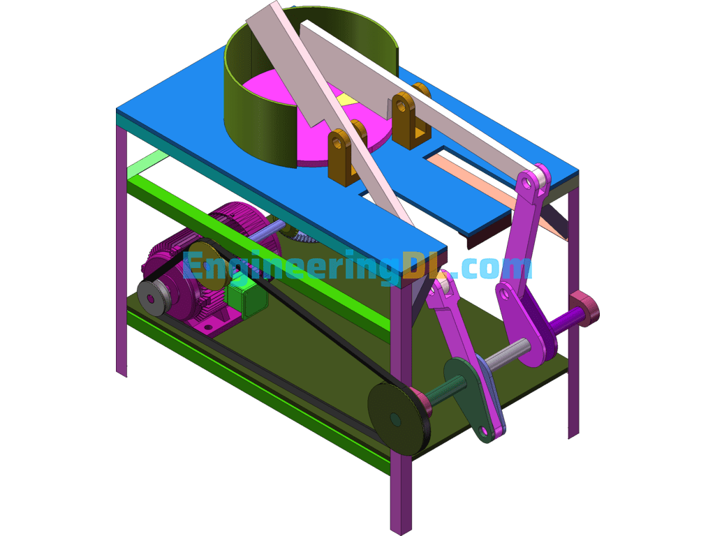 Electric Meat Chopping And Hammering Machine SolidWorks Free Download