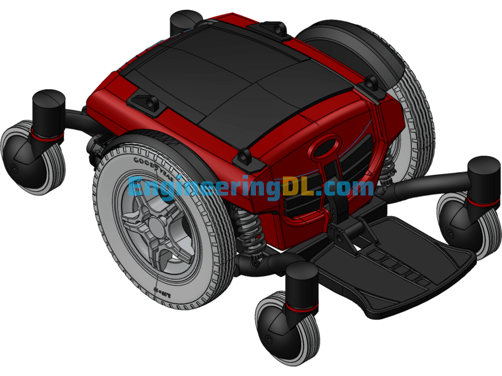 Electric Wheelchair SolidWorks Free Download