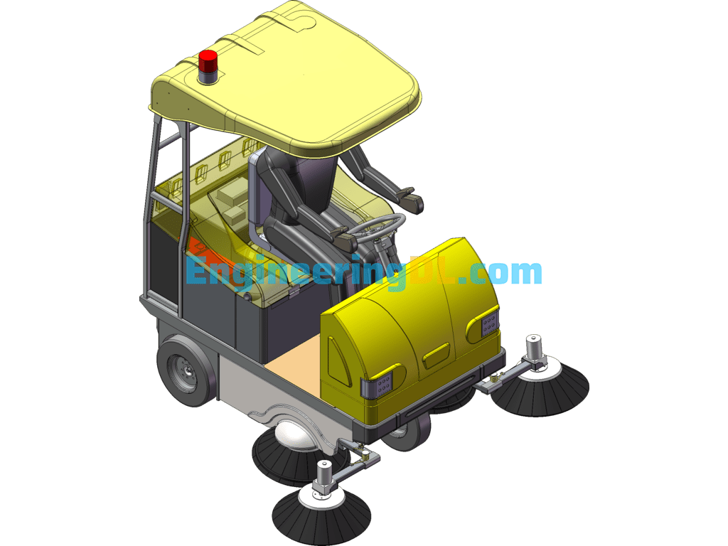 Electric Driving Sweeper SolidWorks Free Download