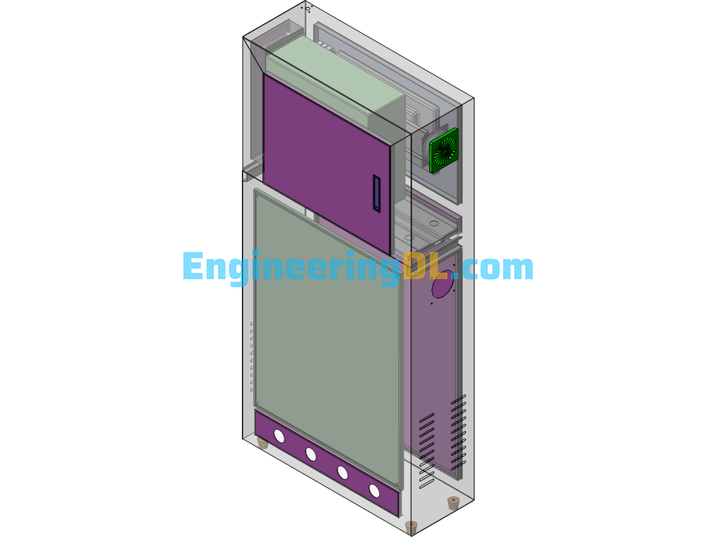Electrical Cabinet SolidWorks, 3D Exported Free Download