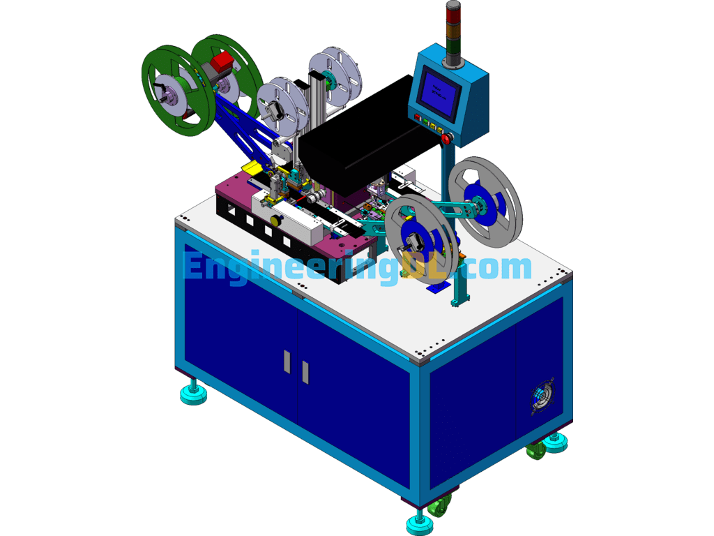 Electronic Products Packaging Machine, Small Electronic Products Automatic Packaging Equipment SolidWorks, 3D Exported Free Download
