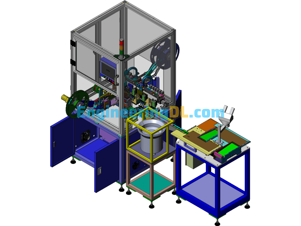 Electronic Product Handling Packaging Machine SolidWorks Free Download
