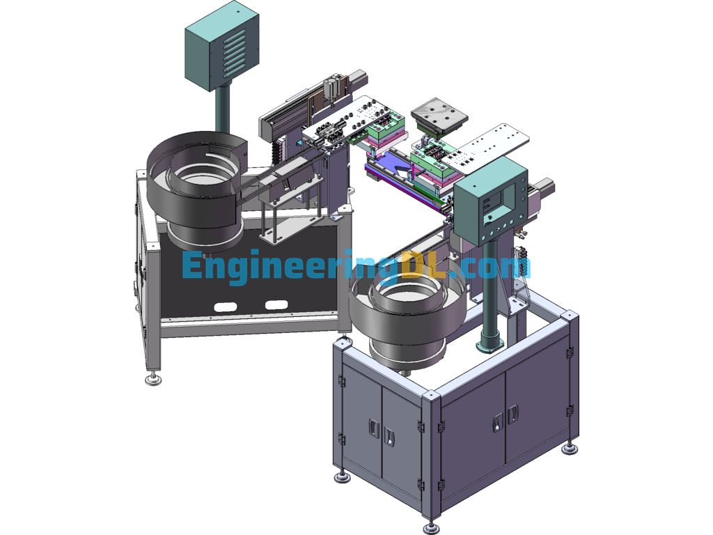 Automatic Shaping Machine For Electronic Components SolidWorks, 3D Exported Free Download